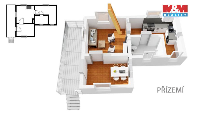 Prodej rodinného domu, Bernartice - Srlín, 95 m2