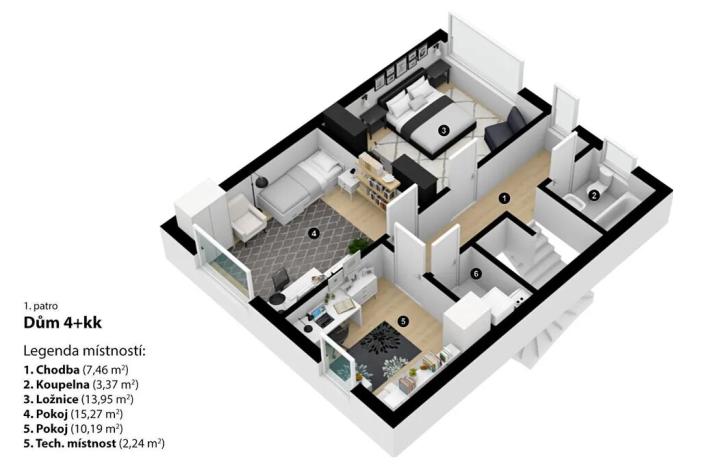 Pronájem rodinného domu, Praha - Háje, Exnárova, 110 m2