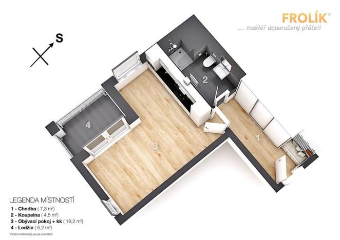 Pronájem bytu 1+kk, Praha - Ruzyně, Stočesova, 32 m2