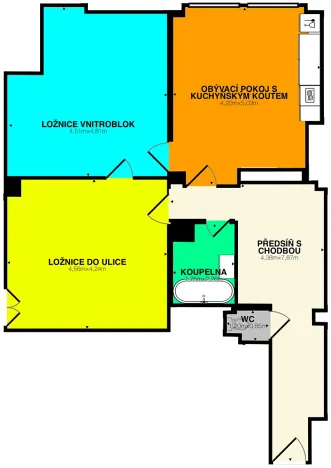Pronájem bytu 3+kk, Praha - Malá Strana, Újezd, 78 m2