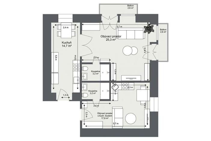 Prodej bytu 3+1, Praha - Vinohrady, Legerova, 64 m2