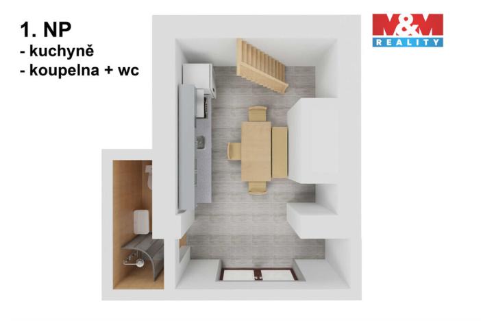 Prodej chaty, Nová Bystřice - Blato, 59 m2