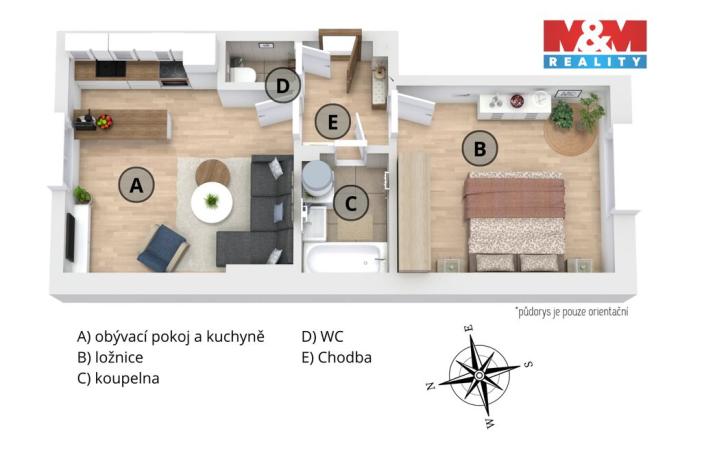 Prodej bytu 2+kk, Nymburk, Poděbradská, 49 m2