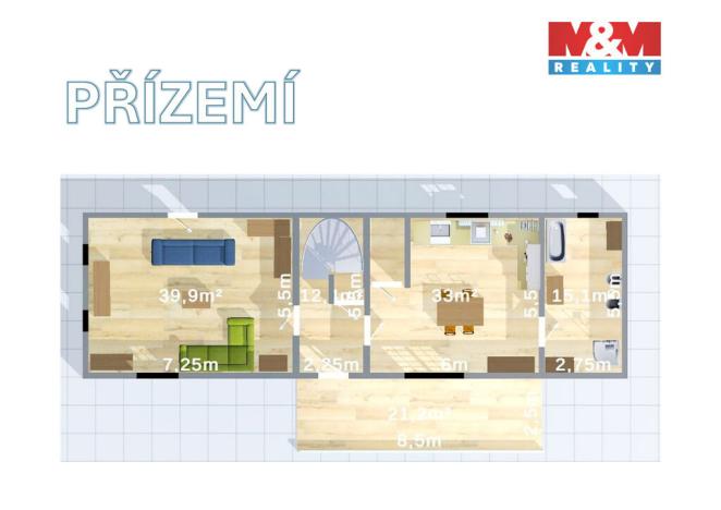 Prodej rodinného domu, Kladruby nad Labem - Kolesa, 200 m2