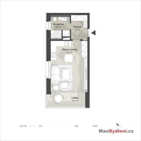 Prodej bytu 1+kk, Liberec, Polní, 34 m2