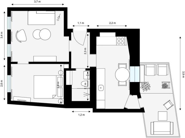 Prodej bytu 2+1, Praha - Malá Strana, Zámecká, 47 m2
