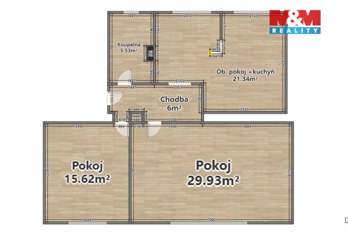 Pronájem bytu 3+kk, Osvračín, 78 m2