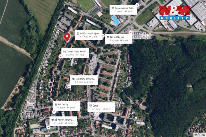 Prodej bytu 2+1, Kuřim, Jungmannova, 58 m2