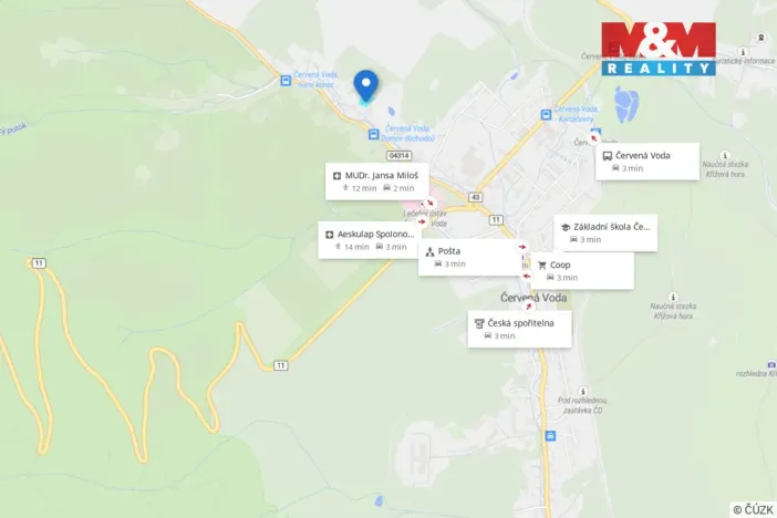 Prodej pozemku pro bydlení, Červená Voda, 2404 m2