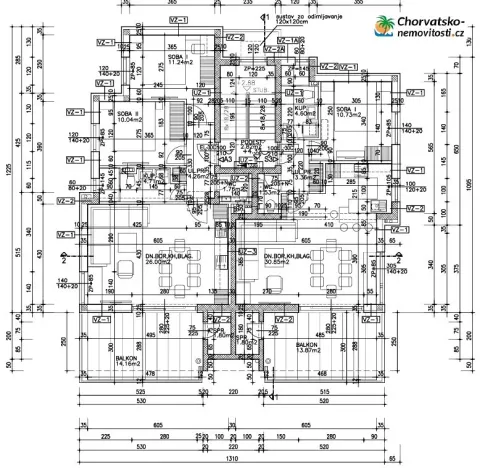 Prodej bytu 2+1, Novalja, Chorvatsko, 64 m2