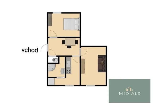 Prodej bytu 2+1, Přimda, Nová, 48 m2