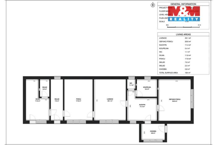 Prodej rodinného domu, Vrbice, Průhon, 100 m2