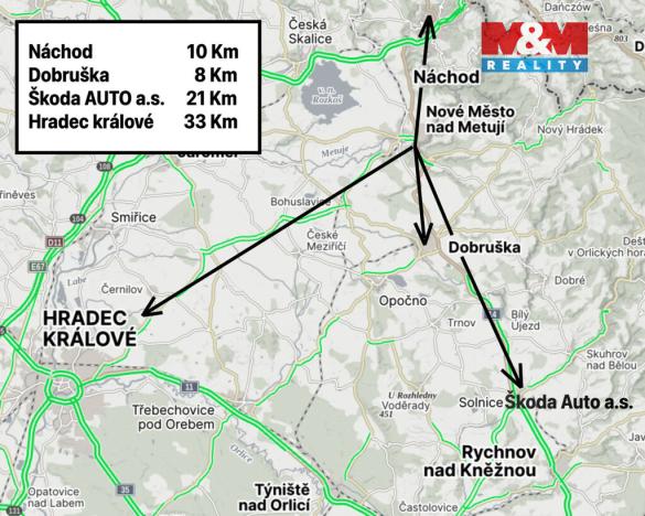 Prodej bytu 3+1, Nové Město nad Metují - Krčín, Černčická, 56 m2