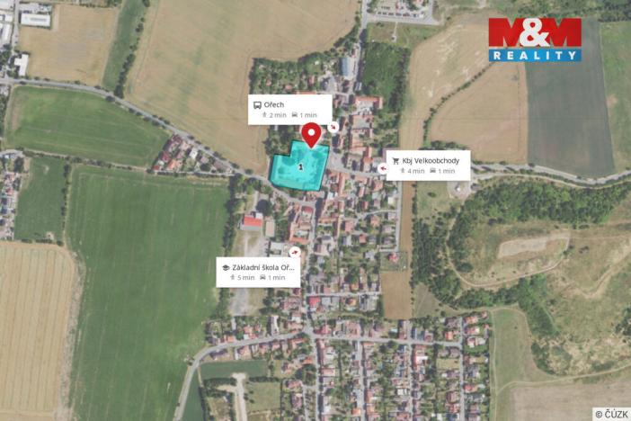 Pronájem komerčního pozemku, Ořech, Karlštejnská, 360 m2