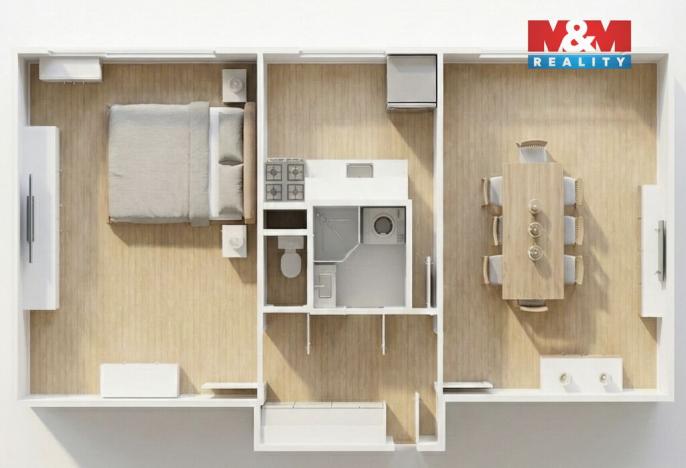 Prodej bytu 2+1, Praha - Malešice, Počernická, 54 m2