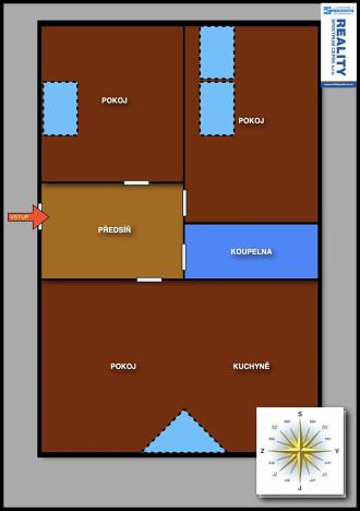 Prodej bytu 2+kk, Český Krumlov, Chvalšinská, 61 m2