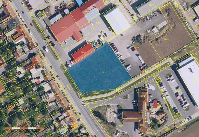 Dražba komerčního pozemku, Miroslav, Nádražní, 3076 m2