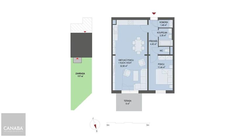 Prodej bytu 2+kk, Nehvizdy, 55 m2