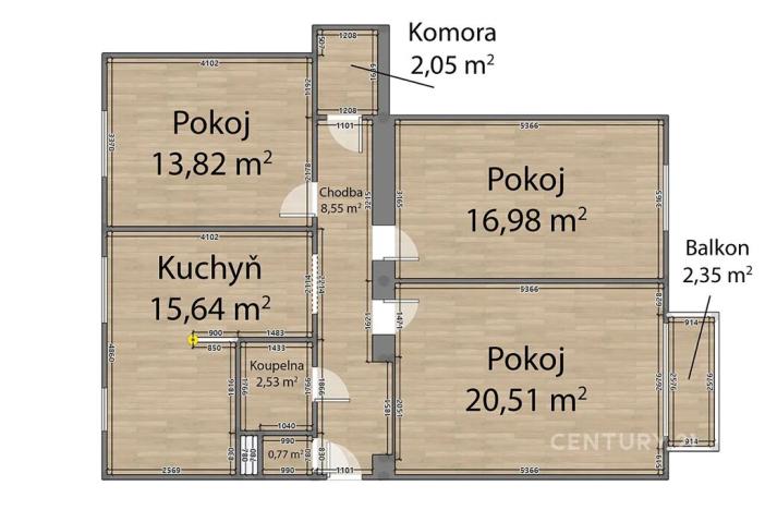 Prodej bytu 4+kk, Plzeň, Sušická, 85 m2
