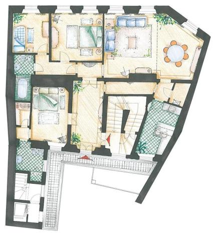 Pronájem bytu 4+1, Praha - Malá Strana, Vlašská, 187 m2