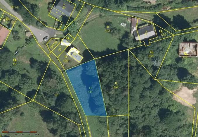 Prodej podílu pozemku, Pustá Kamenice, 960 m2