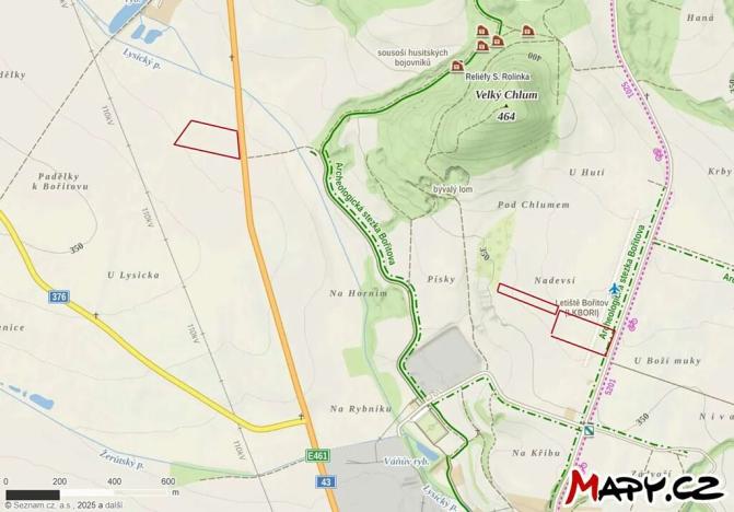 Prodej podílu pole, Bořitov, 9425 m2