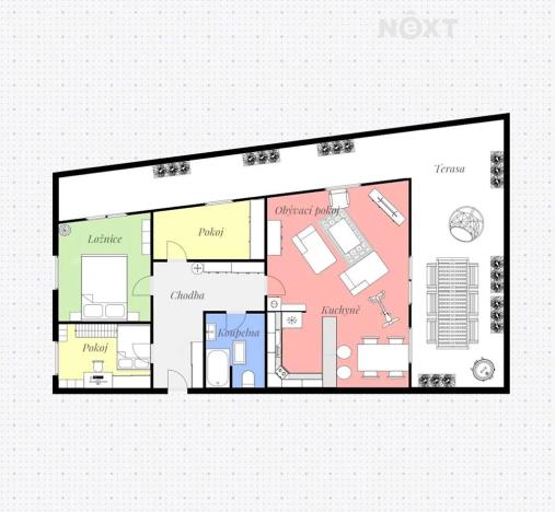 Prodej bytu 3+kk, České Budějovice, Suchovrbenské nám., 84 m2