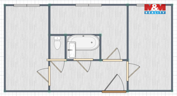 Pronájem bytu 2+1, Rychnov nad Kněžnou, Palackého, 51 m2