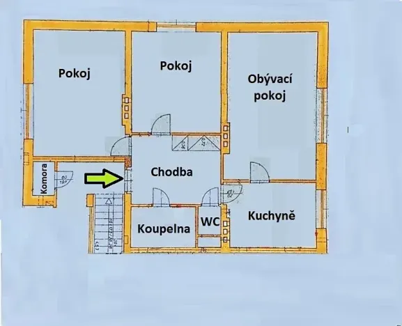 Prodej bytu 3+1, Pacov, Nádražní, 73 m2