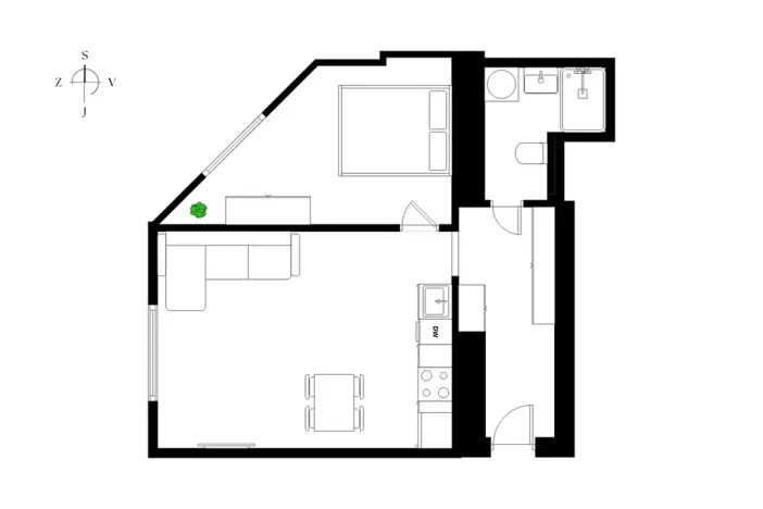 Prodej bytu 2+kk, Praha - Vinohrady, Chrudimská, 45 m2