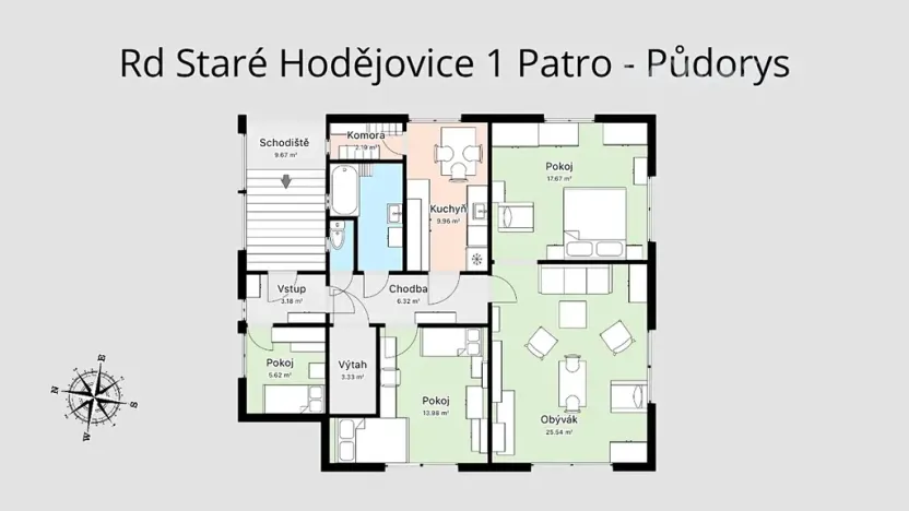 Prodej rodinného domu, Staré Hodějovice, Na Vyhlídce, 181 m2
