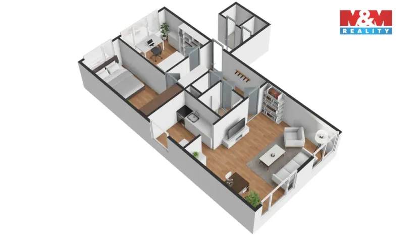 Prodej bytu 3+1, Žebrák, Sídliště, 70 m2