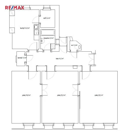 Prodej bytu 3+1, Praha - Smíchov, Malátova, 115 m2