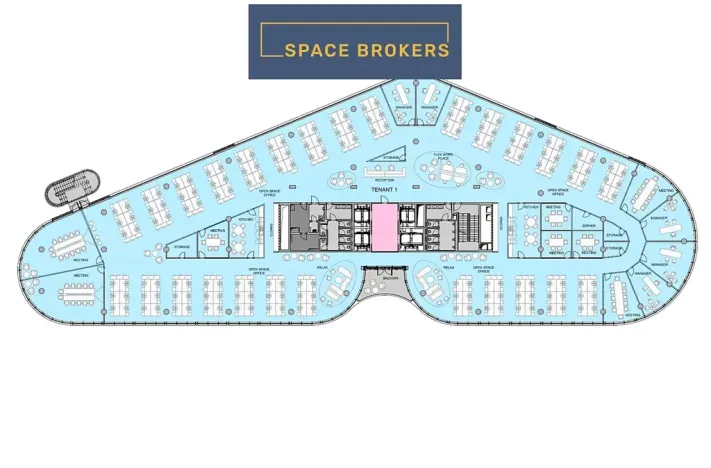 Pronájem kanceláře, Praha, Radlická, 1000 m2