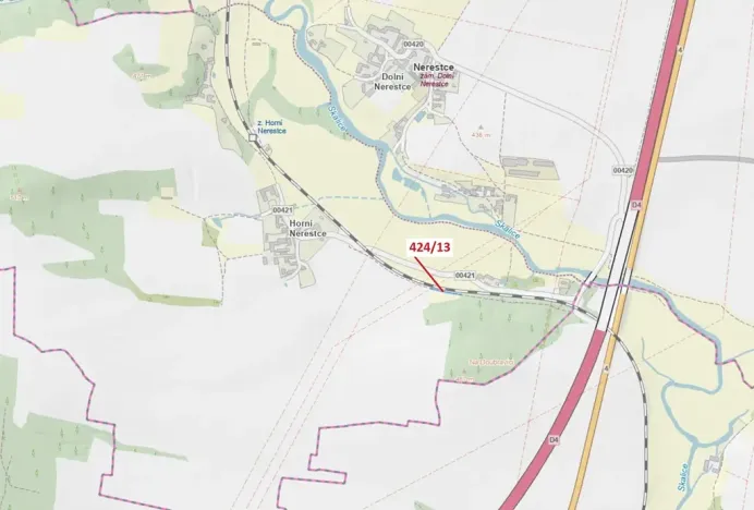 Dražba pozemku, Nerestce, 392 m2