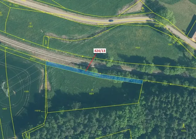 Dražba pozemku, Nerestce, 392 m2