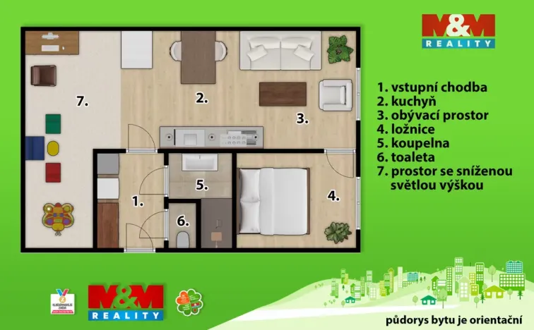 Prodej bytu 2+kk, Pardubice, K Polabinám, 43 m2