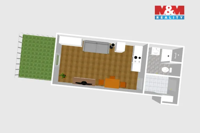 Pronájem bytu 1+kk, Světlá nad Sázavou, Nádražní, 29 m2