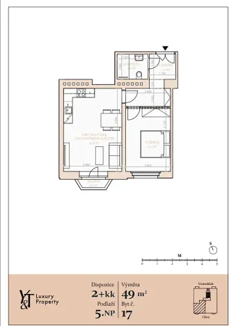 Pronájem bytu 2+kk, Praha - Vinohrady, 49 m2