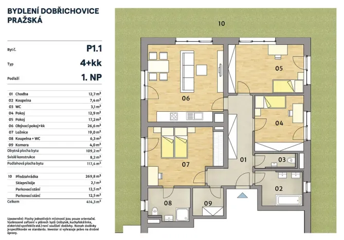 Prodej bytu 4+kk, Dobřichovice, Souběžná, 387 m2