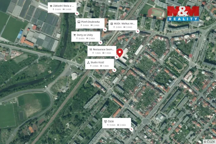 Pronájem bytu 1+kk, Plzeň - Doubravka, Dílenská, 45 m2