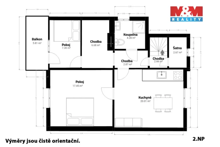 Prodej bytu 3+kk, Klatovy, Domažlická, 85 m2