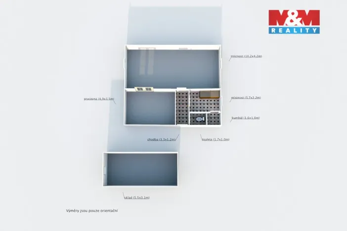 Pronájem kanceláře, Praha - Modřany, Lehárova, 76 m2