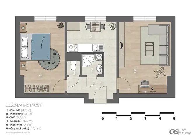 Prodej bytu 2+1, Praha - Záběhlice, Trenčínská, 52 m2