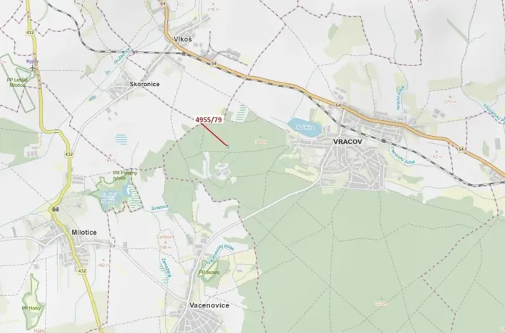 Dražba lesa, Vracov, 1662 m2