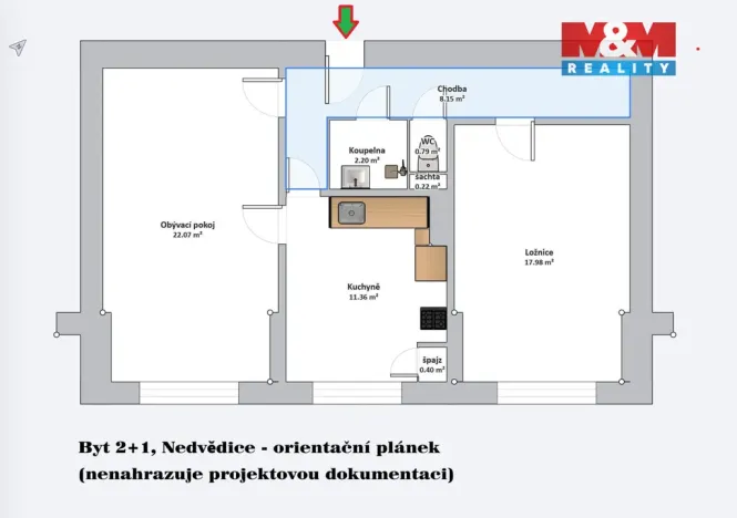 Prodej bytu 2+1, Nedvědice, 63 m2