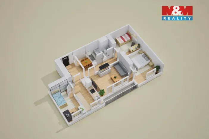 Pronájem bytu 4+1, Ústí nad Labem - Bukov, Vinařská, 77 m2