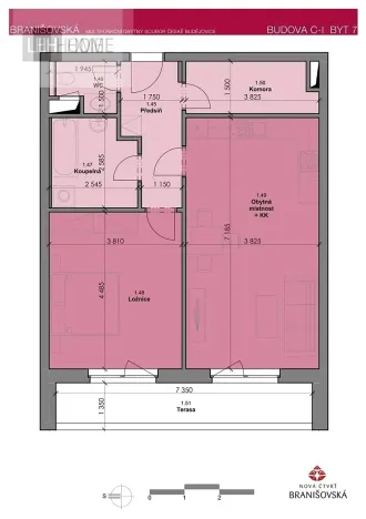 Prodej bytu 2+kk, České Budějovice, Čakovská, 67 m2