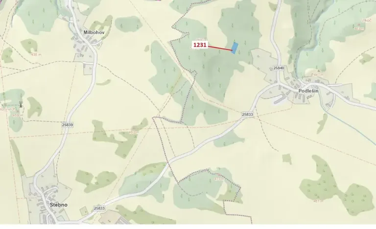 Dražba lesa, Stebno, 1462 m2