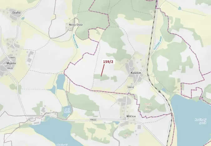 Dražba lesa, Kovčín, 362 m2